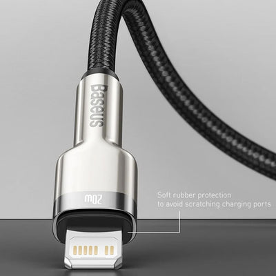 Series Metal Data Cable - USB to Lightning, 2.4A, 2m - BLACK 