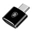 OTG Adapter - USB 2.0 to Type C, 480Mps, 2.4A - BLACK