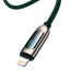 data cable with Display - Type C to Lightning, 20 W, 1 m - GREEN 