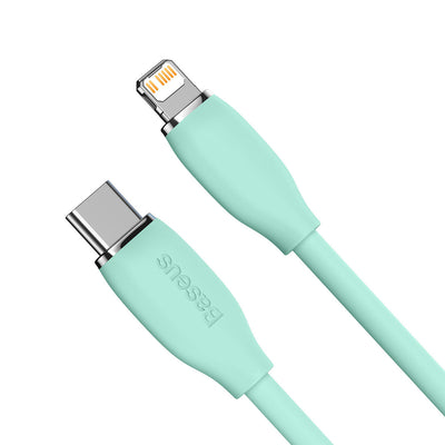 Cavo Baseus Jelly cable USB-C to Lightning, 20W, 1,2m (green)