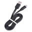 Bamboo Data Cable - USB-A to USB Type-C, 12W, 2.4A, 1.0m - BLACK 