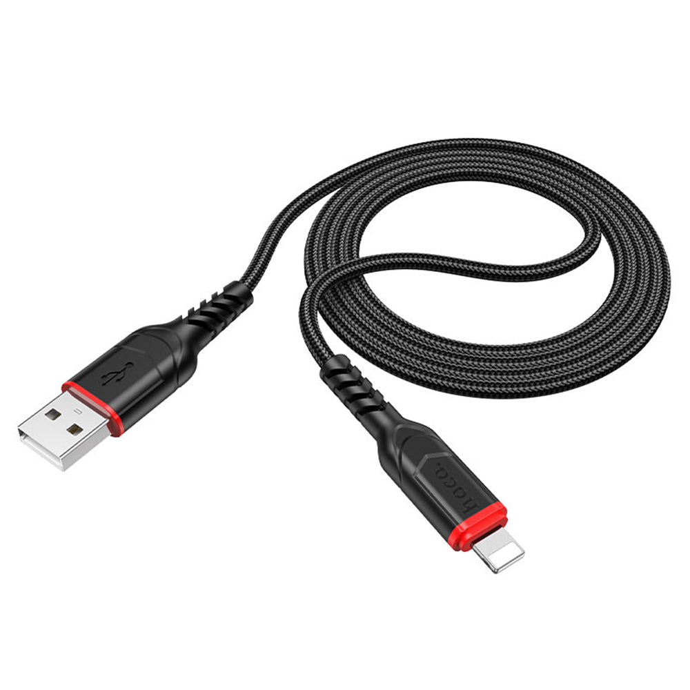 Victory USB-A to Lightning Data Cable, 12W, 2.4A, 1.0m - BLACK 