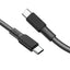 Jaeger Data Cable - USB Type-C to USB Type-C, PD 60W, 3A, 1.0m - BLACK / WHITE 