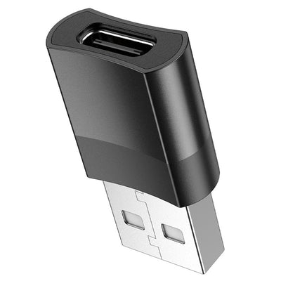 OTG Adapter - USB-A to USB Type-C, Plug &amp; Play, 2A - BLACK 