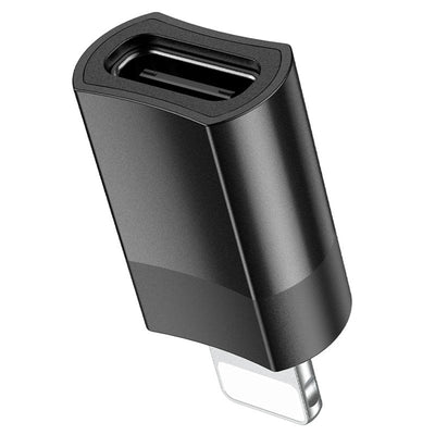 OTG Adapter - Lightning to USB Type-C, Plug &amp; Play, 2A - BLACK 