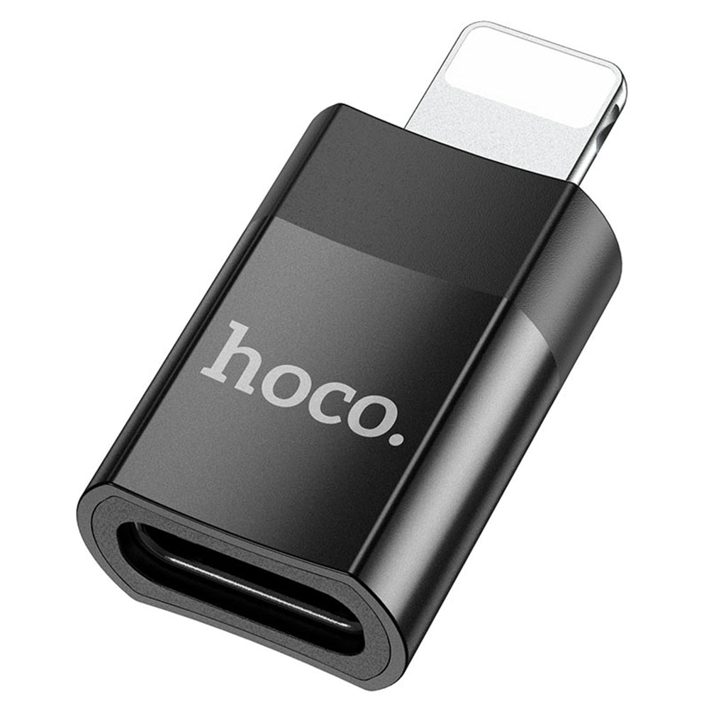Adattatore HOCO OTG - da Lightning a USB Tipo-C, Plug & Play, 2A - NERO