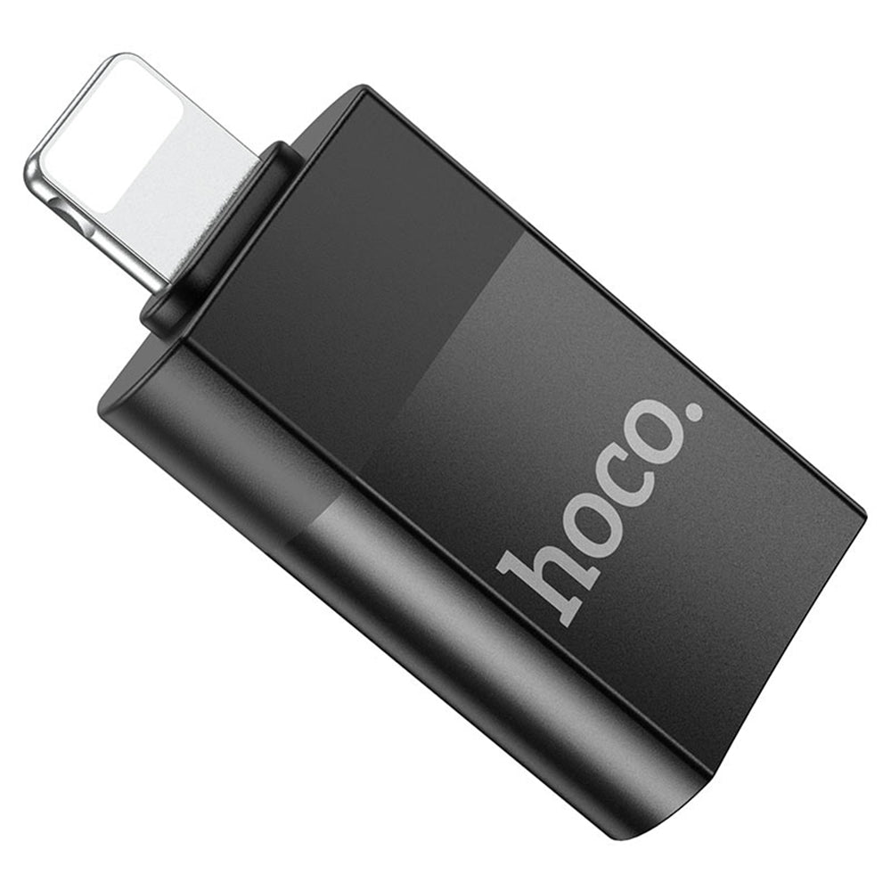 Adattatore HOCO OTG - Da Lightning a USB-A, Plug & Play - NERO