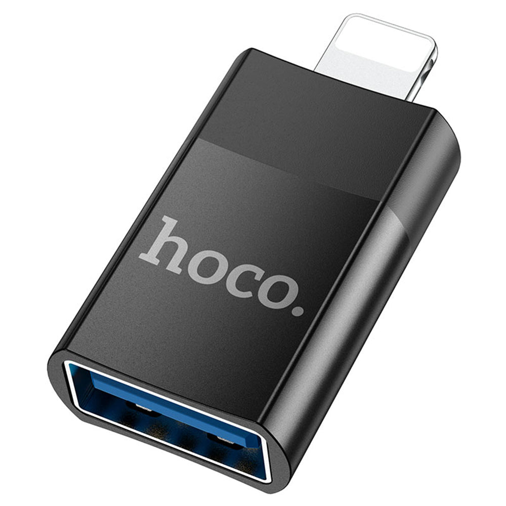 Adattatore HOCO OTG - Da Lightning a USB-A, Plug & Play - NERO