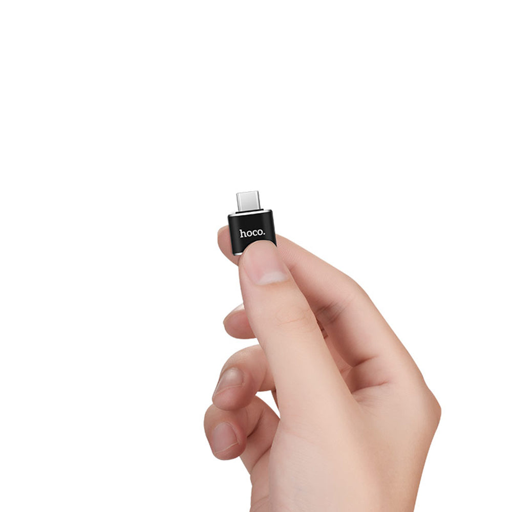 OTG Adapter - USB-A to USB Type-C, Plug &amp; Play, 480Mbps - BLACK 