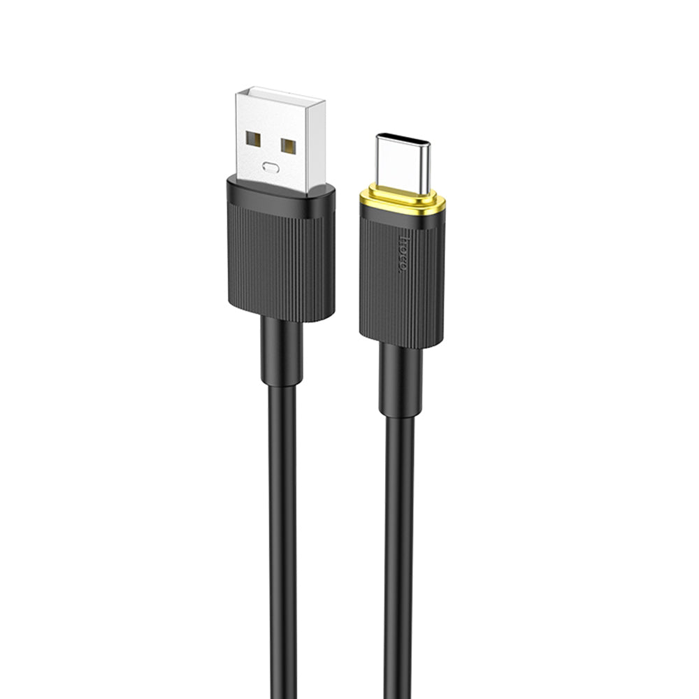 Charging Cable - USB-A to USB Type-C, PD 15W, 3A, 1.2m - BLACK 