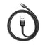 Cavo dati Baseus Cafule Micro USB cable 1.5A 2m (Gray + Black) (6953156280366)
