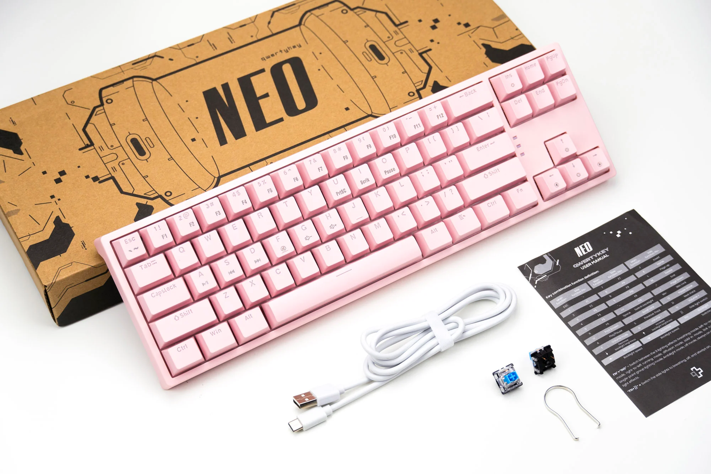 Tastiera da gioco meccanica NEO Pink Hotswap