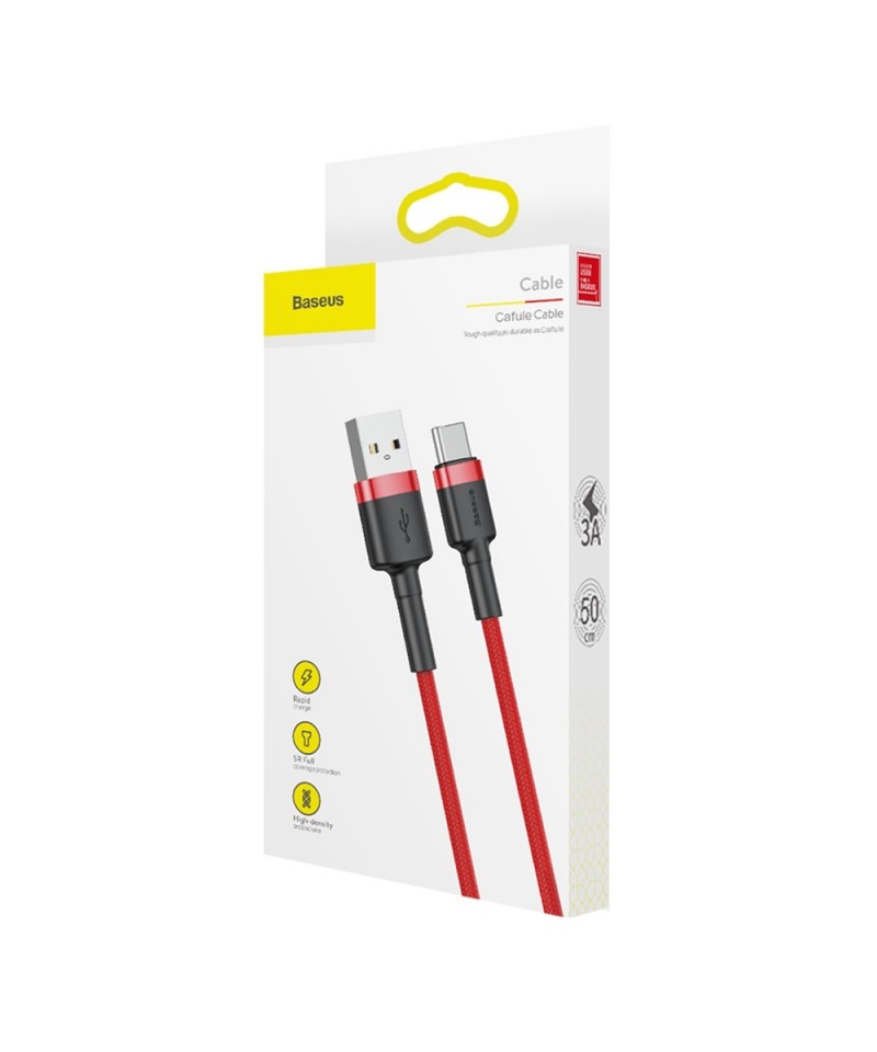 Cavo dati Baseus Cafule USB-C cable 3A 0.5m (Red)