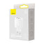 Baseus Caricabatterie rapido compatto 2x USB / USB tipo C 30W 3A Power Delivery Quick Charge bianco (CCXJ-E02)