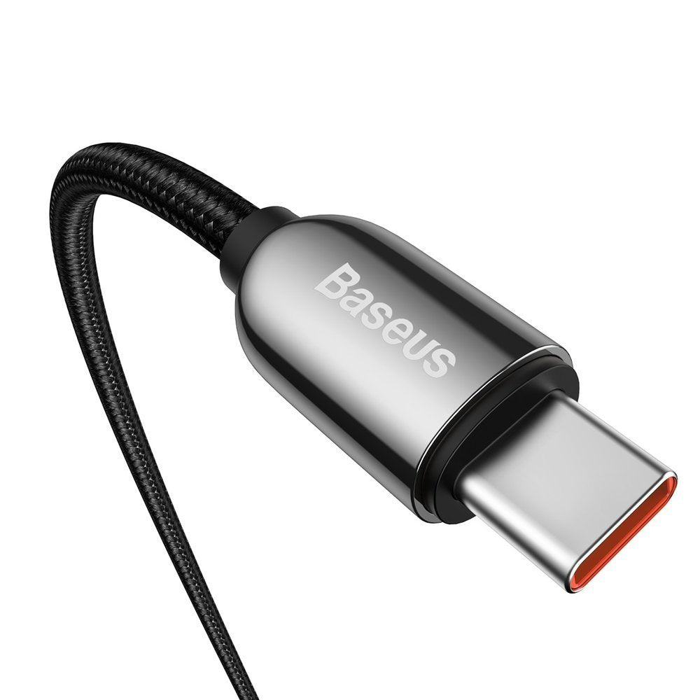 Baseus USB Tipo C - Cavo USB Tipo C 100 W (20 V / 5 A) 1 m Alimentazione con display misuratore di potenza nero (CATSK-B01)