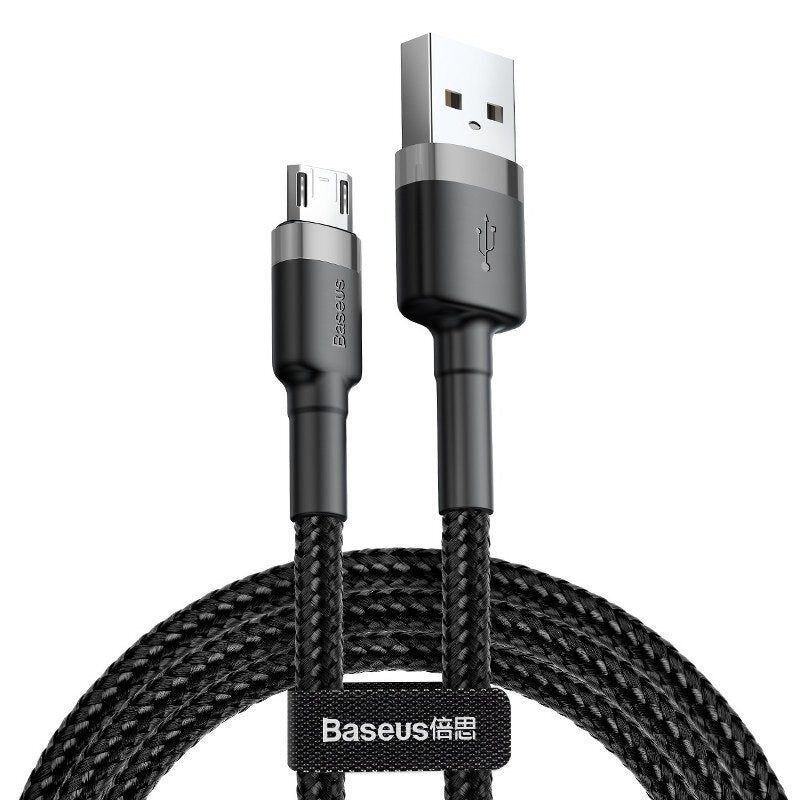 Cavo dati Baseus Cafule Micro USB cable 1.5A 2m (Gray + Black) (6953156280366)