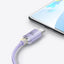 Crystal Shine Data Cable - USB to Type-C, 100W, 1.2m - PURPLE