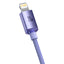 Cavo Baseus Crystal Shine Series Cavo USB per ricarica rapida e trasferimento dati USB Tipo C - Lightning 20W 1.2m viola (CAJY000205)