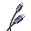 Crystal Shine Data Cable - Type-C to Type-C, 100W, 1.2m - BLACK