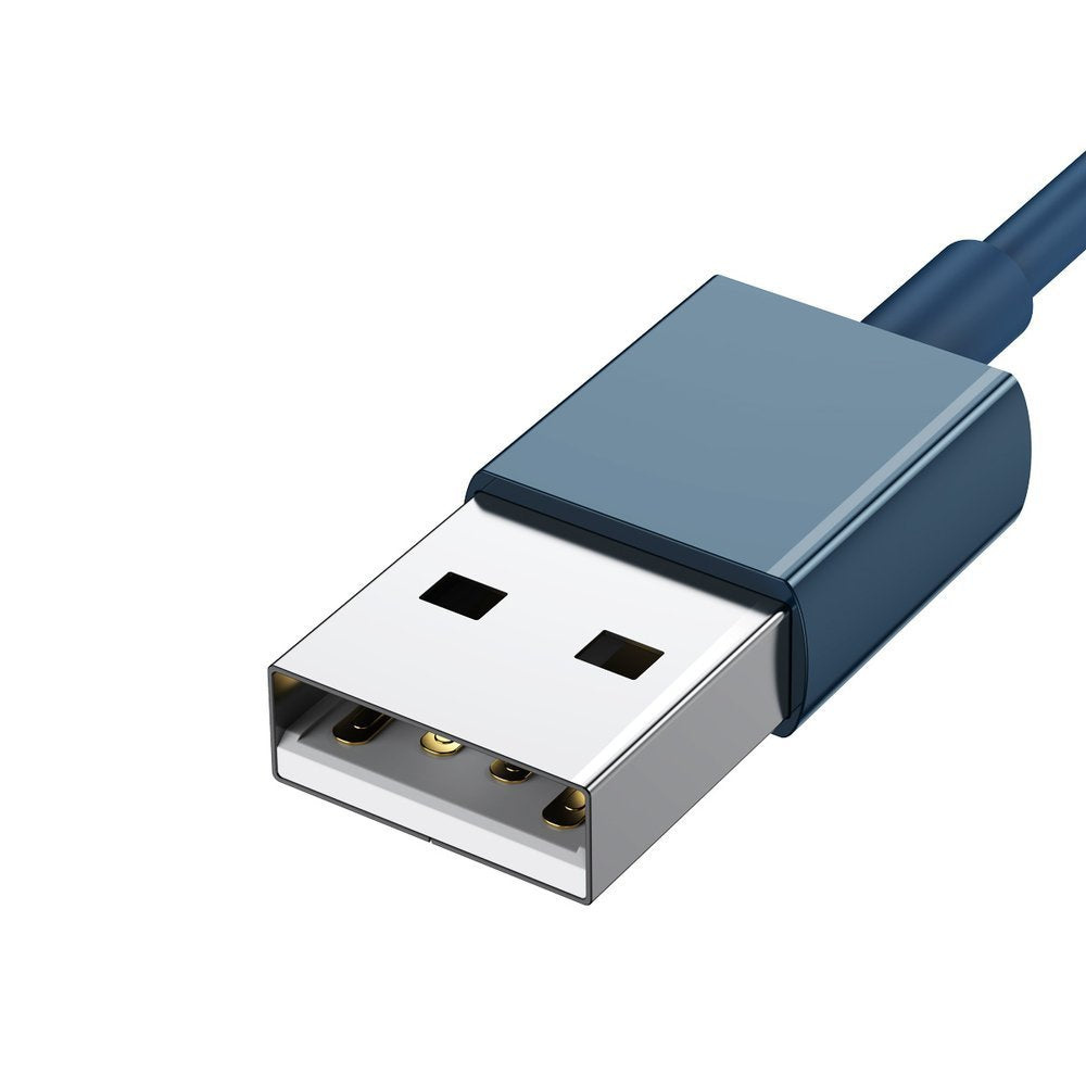 Cavo USB Baseus Superior 3in1 - Lightning / USB Tipo C / micro USB 3.5 A 1.5 m blu (CAMLTYS-03)
