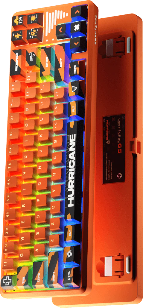 Tastiera da gioco meccanica RGB QwertyKey65 Hurricane Hotswap